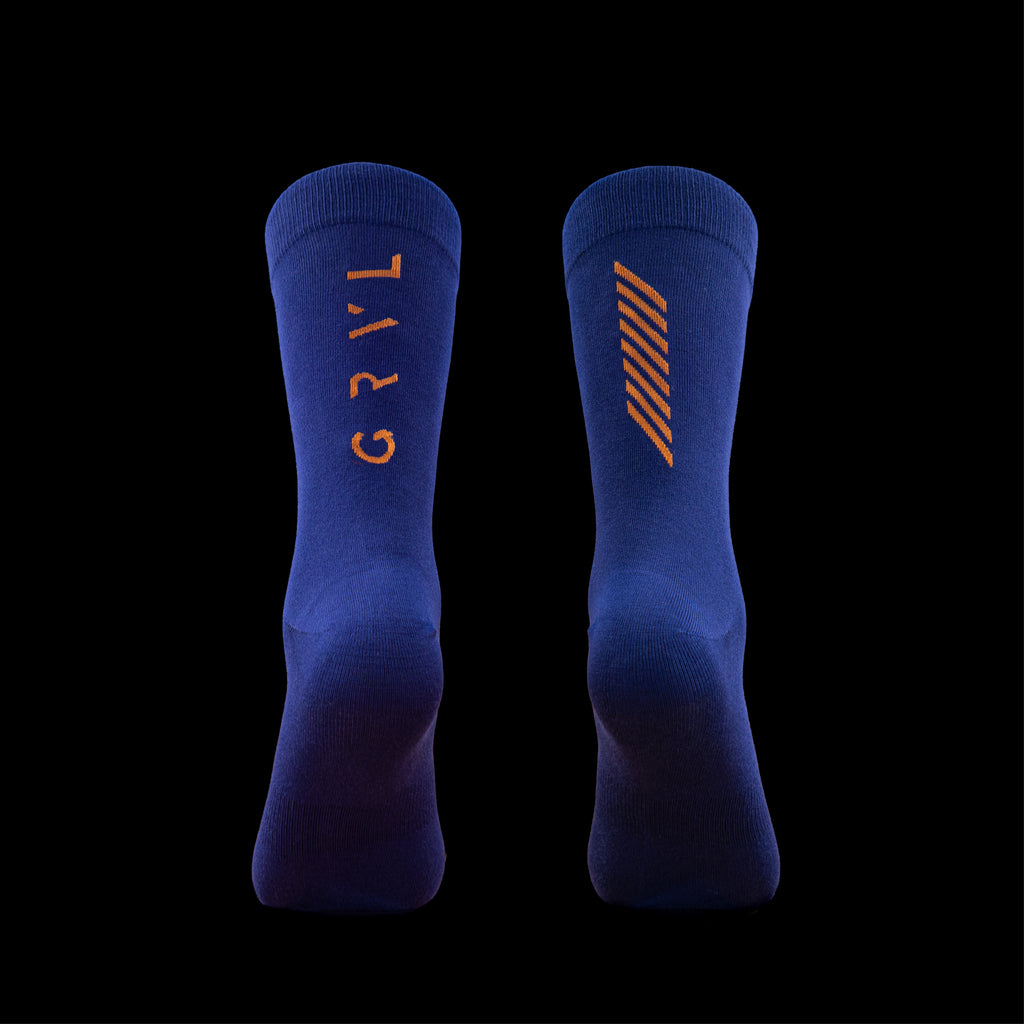 GRVL sustainable gravel cycle socks best quality tercel bamboo 6" cycle socks 4 pack navy