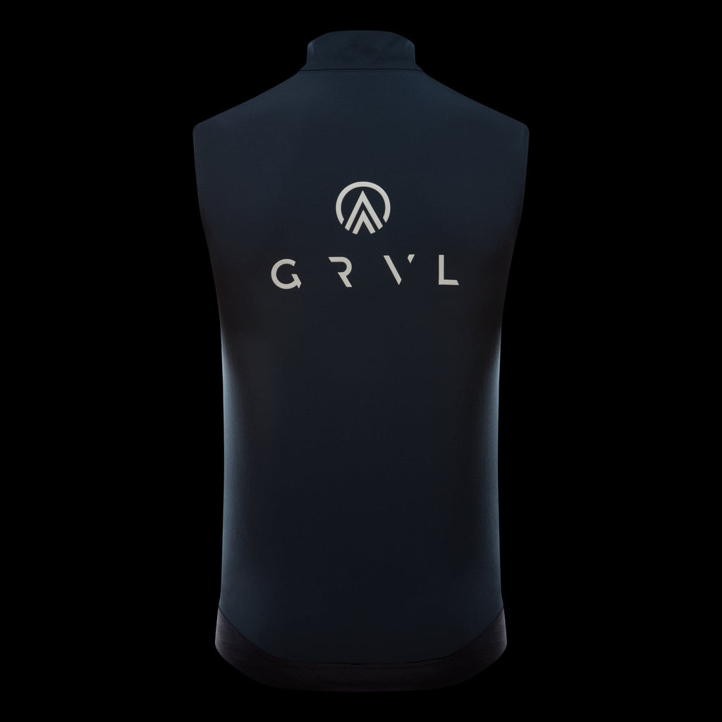 GRVL Gravel cycle gilet windproof water resistant cycle sleeveless jacket navy best