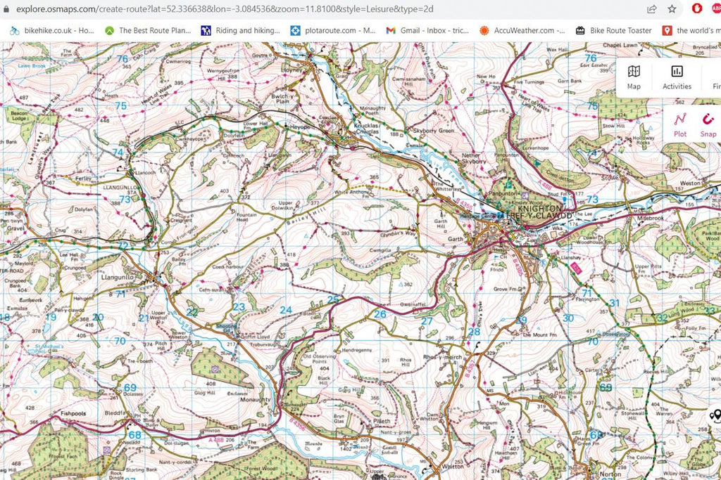 Mapping routes for gravel rides