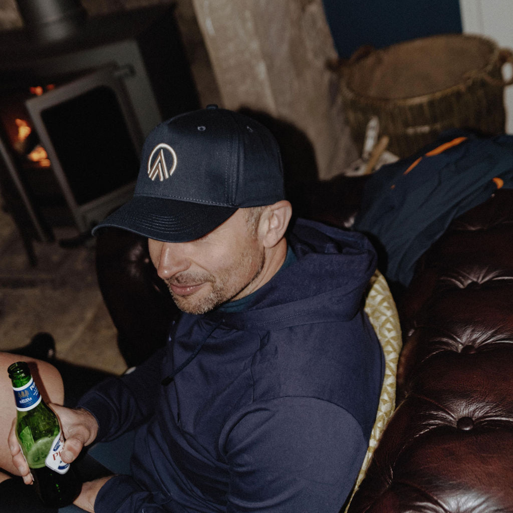 cycling baseball cap navy | grvl