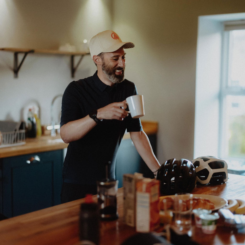 cycling baseball cap back cream | grvl