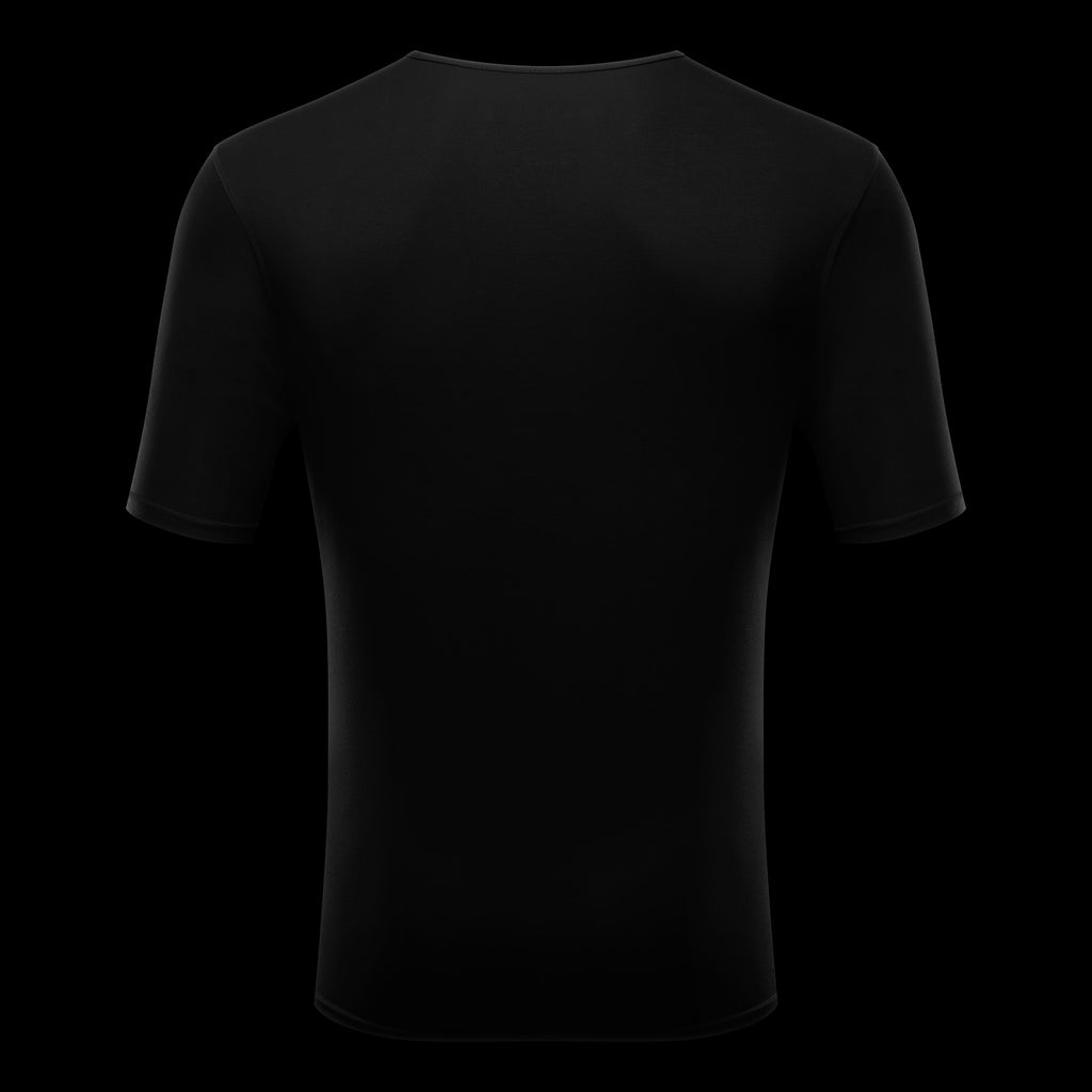 Sustainable T-shirt in black for gravel cycling by GRVL apparel