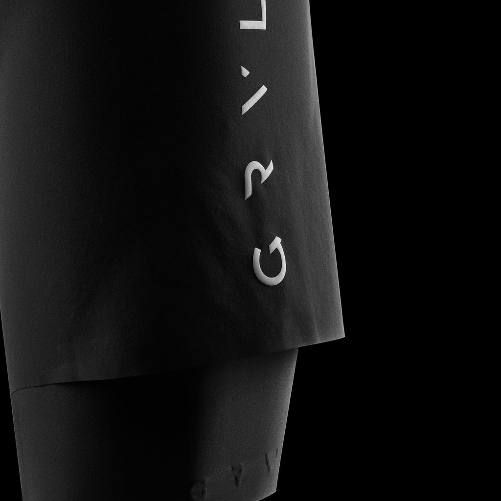 bib cycling shorts mens black laser cut