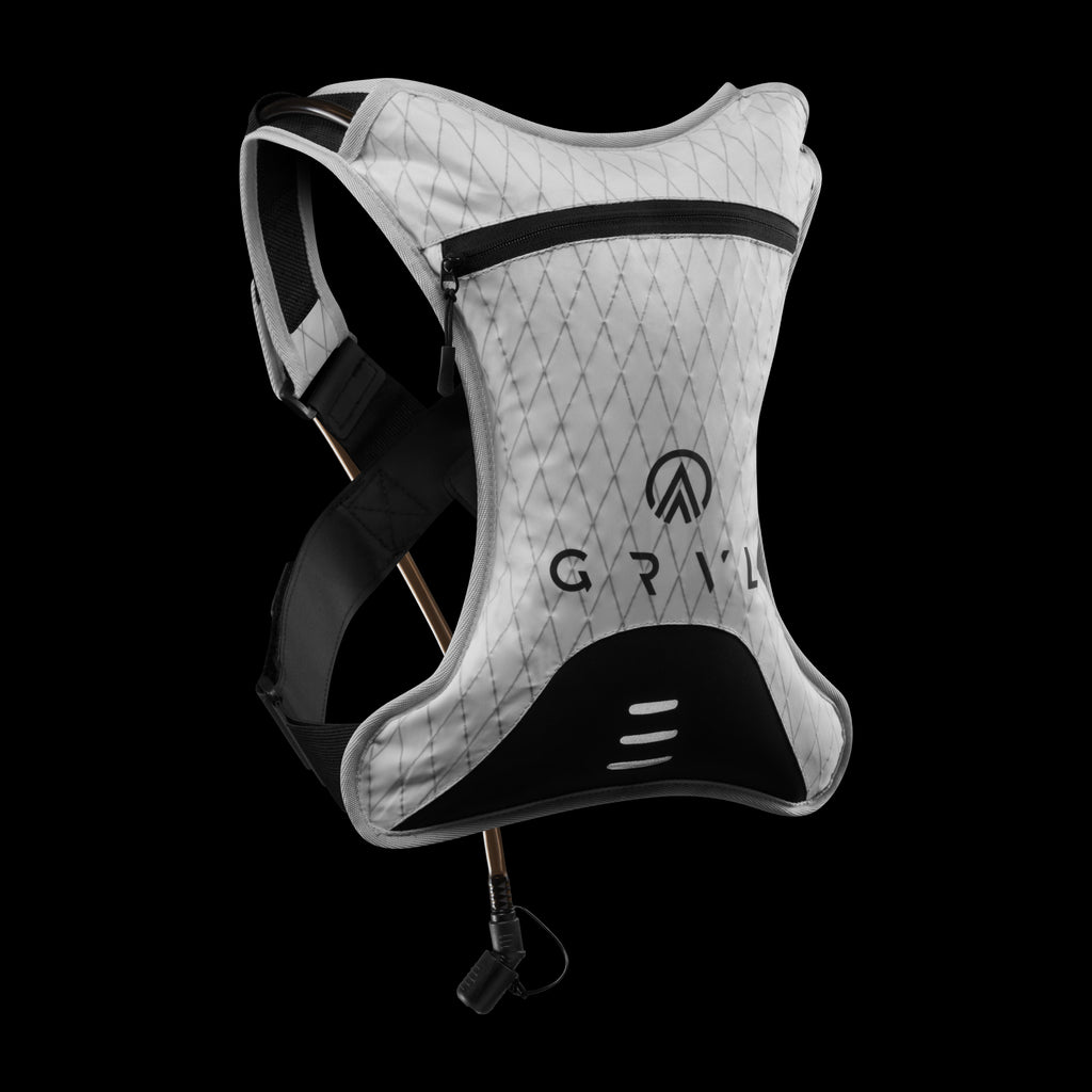 gravel cycling hydration pack front white