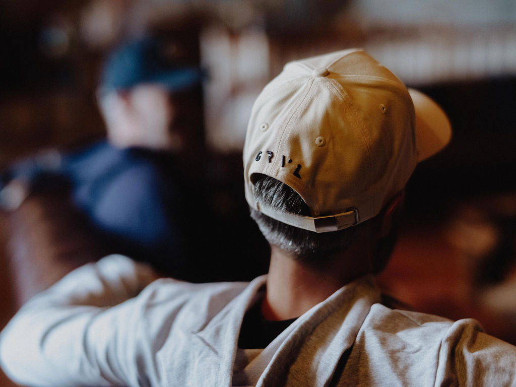 cycling baseball cap back cream | grvl