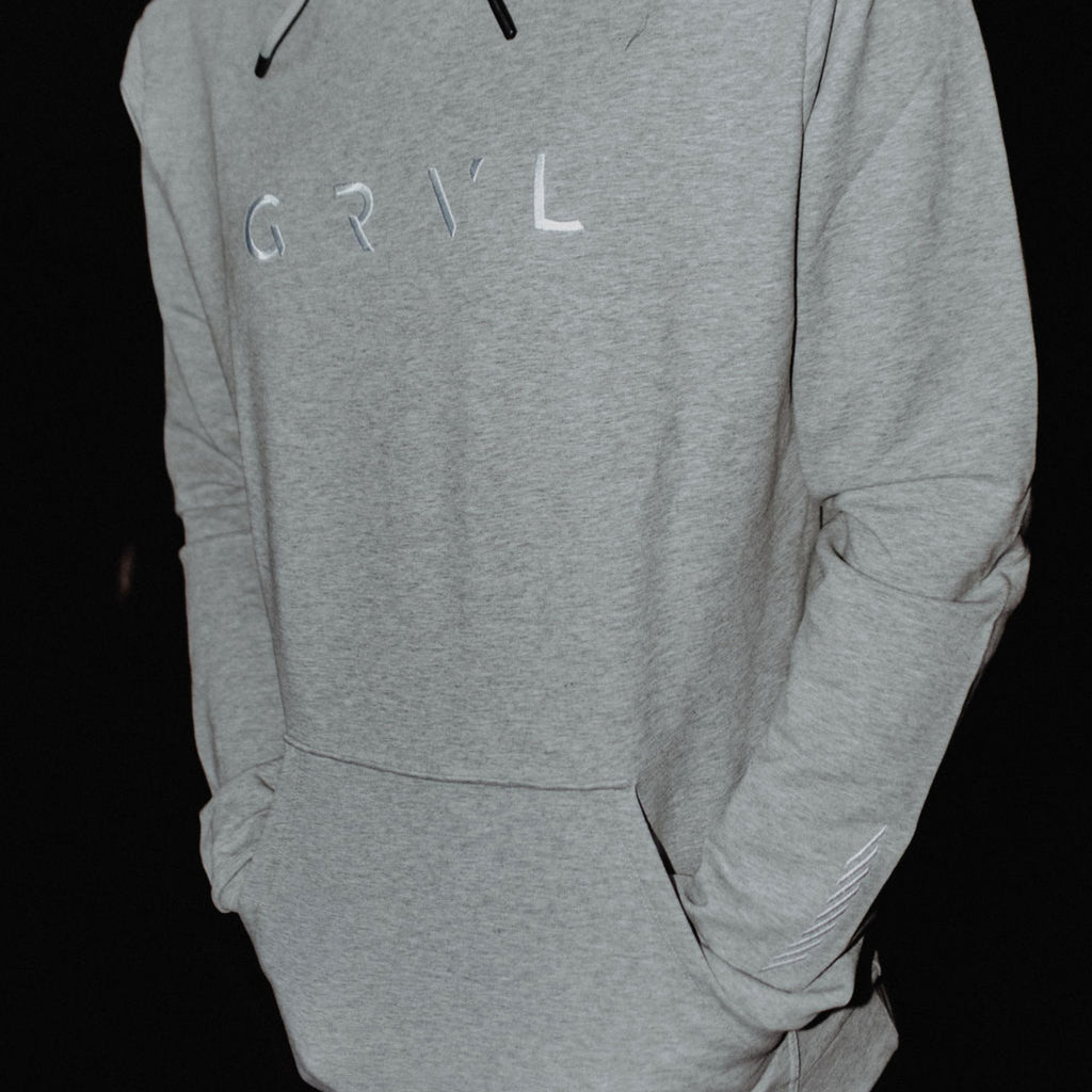 cycling hoodie grey detailing | grvl