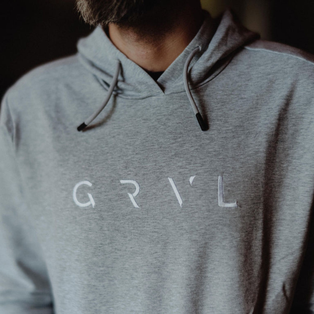 cycling hoodie grey logo| grvl