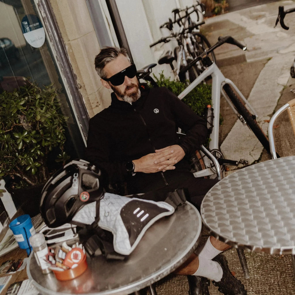 cycling jacket black front | grvl