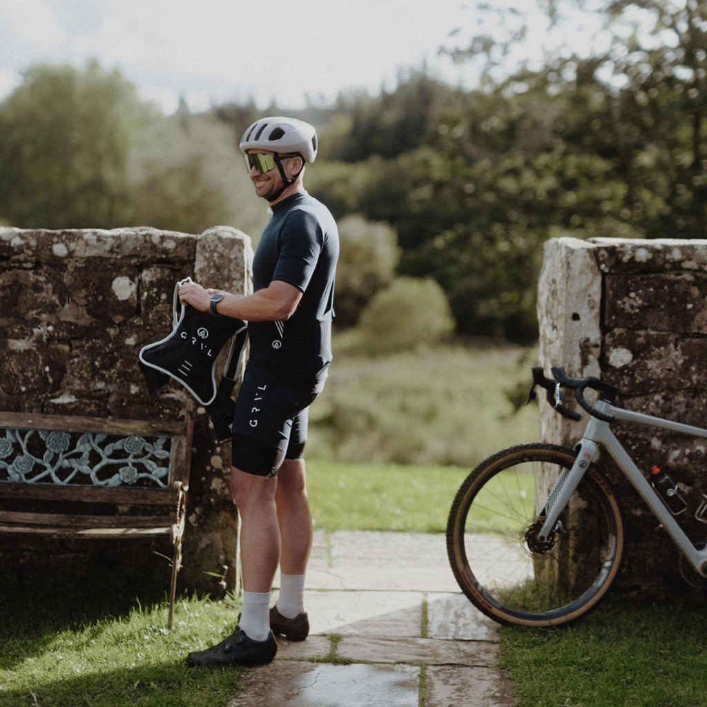men cycling outfit navy | GRVL