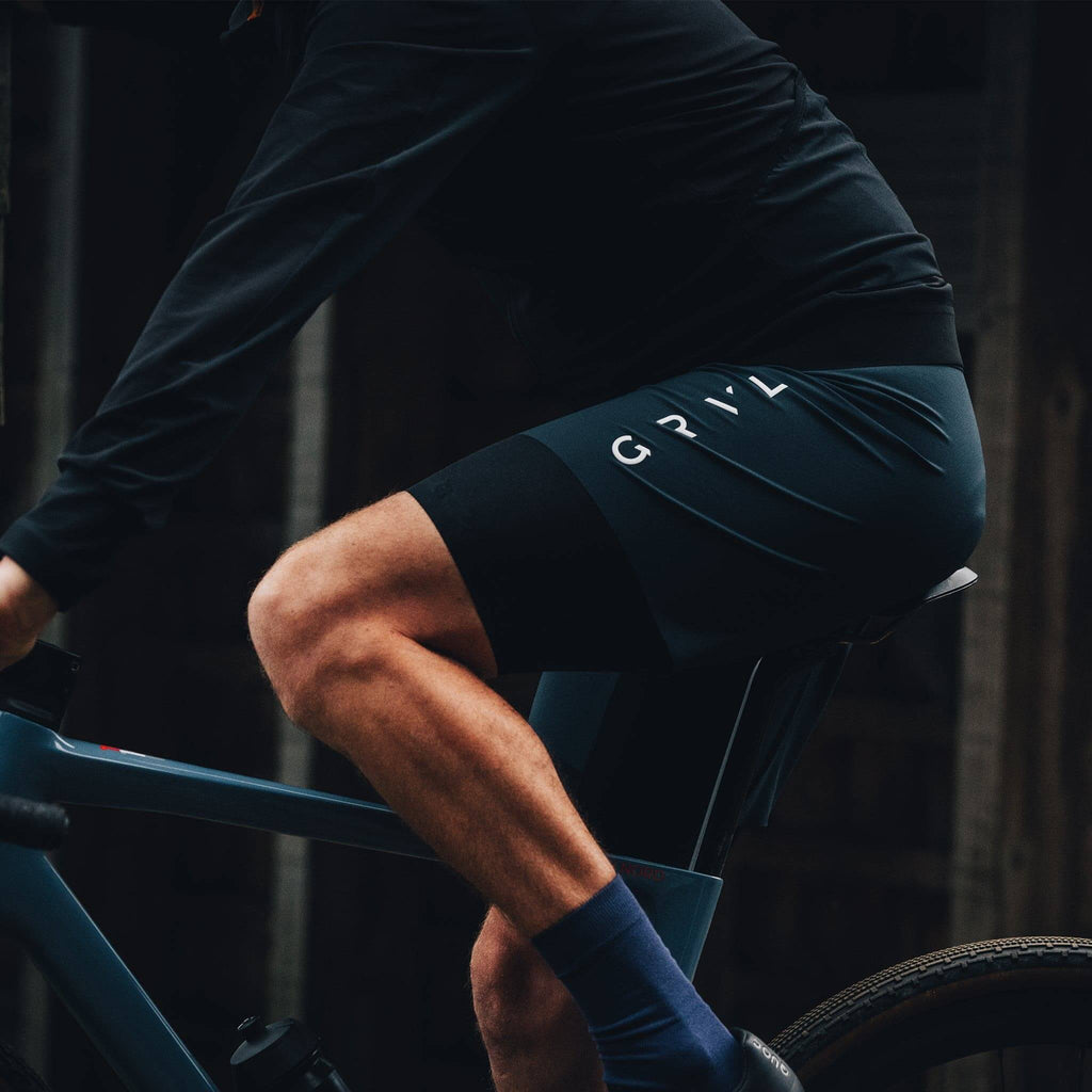 GRVL BIB SHORT NAVY LOGO